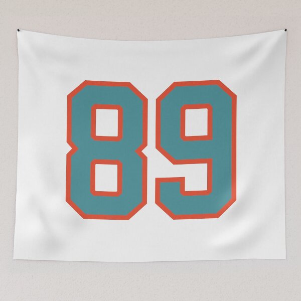 Item preview, 89 number, aqua orange lucky sports eighty nine designed and sold by ArtIsParty.