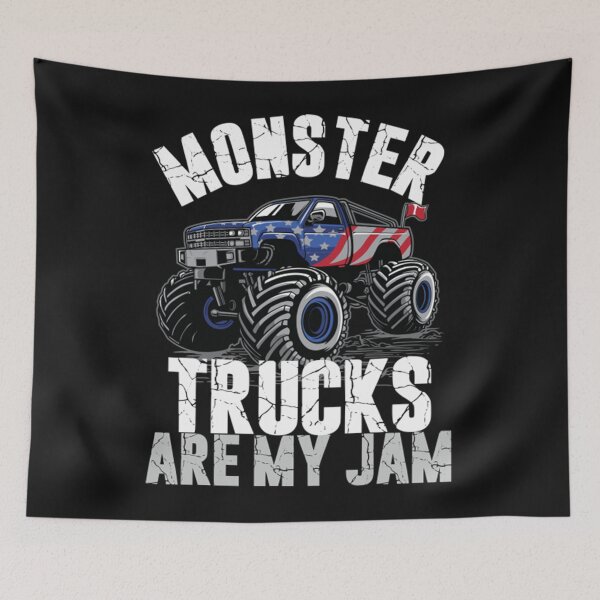Item preview, Monster Trucks Are My Jam - Monster Trucks designed and sold by SusanJPD.