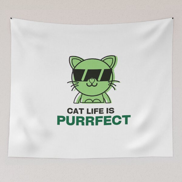 Item preview, cat life is purrfect designed and sold by DoraHappy.