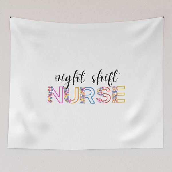 Item preview, Floral night shift Nurse - RN - night shift Registered Nurse - night shift crew designed and sold by CaitU.