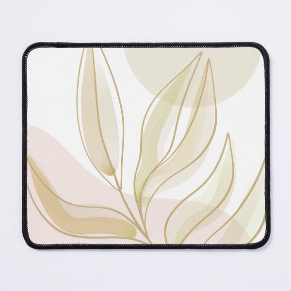 Item preview, Line art golden leaf abstract illustration designed and sold by RoseMaryWP.