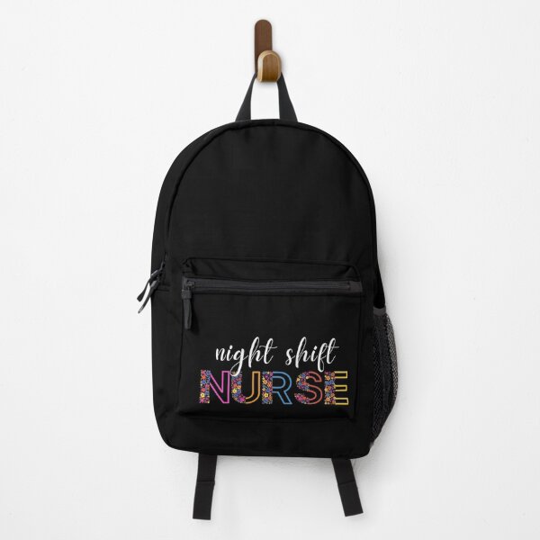 Item preview, Floral night shift Nurse (white text) - RN - night shift Registered Nurse - night shift crew designed and sold by CaitU.