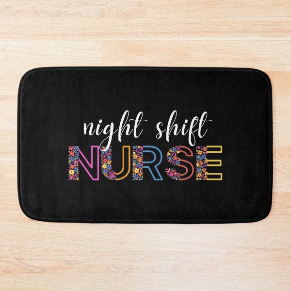 Item preview, Floral night shift Nurse (white text) - RN - night shift Registered Nurse - night shift crew designed and sold by CaitU.