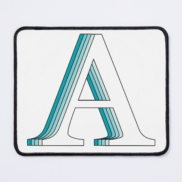 Item preview,  Alphabet A retro blue 3d text designed and sold by UniqueDesignHub.
