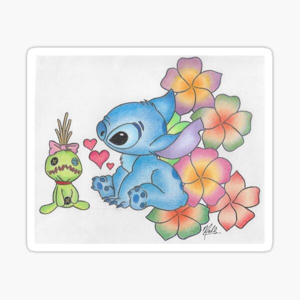 Disney Lilo & Stitch Hawaiian Flowers Teardrop