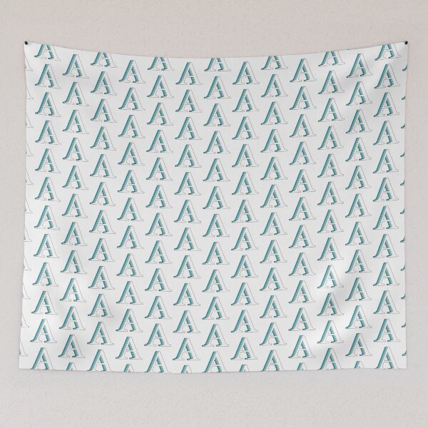 Item preview,  Alphabet A retro blue 3d text designed and sold by UniqueDesignHub.
