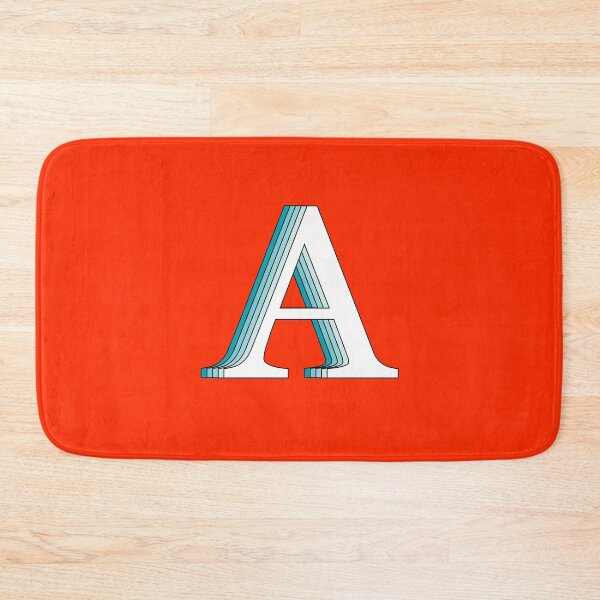 Item preview,  Alphabet A retro blue 3d text designed and sold by UniqueDesignHub.