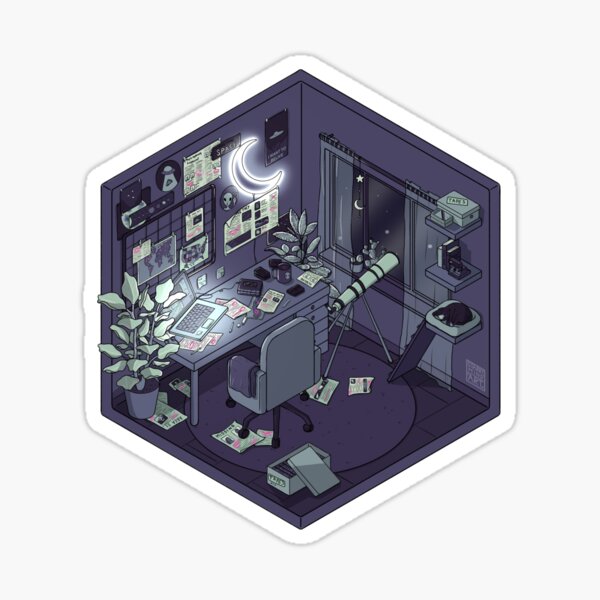 Item preview, Alien observatory room designed and sold by Cool Cat With Hat  Art.
