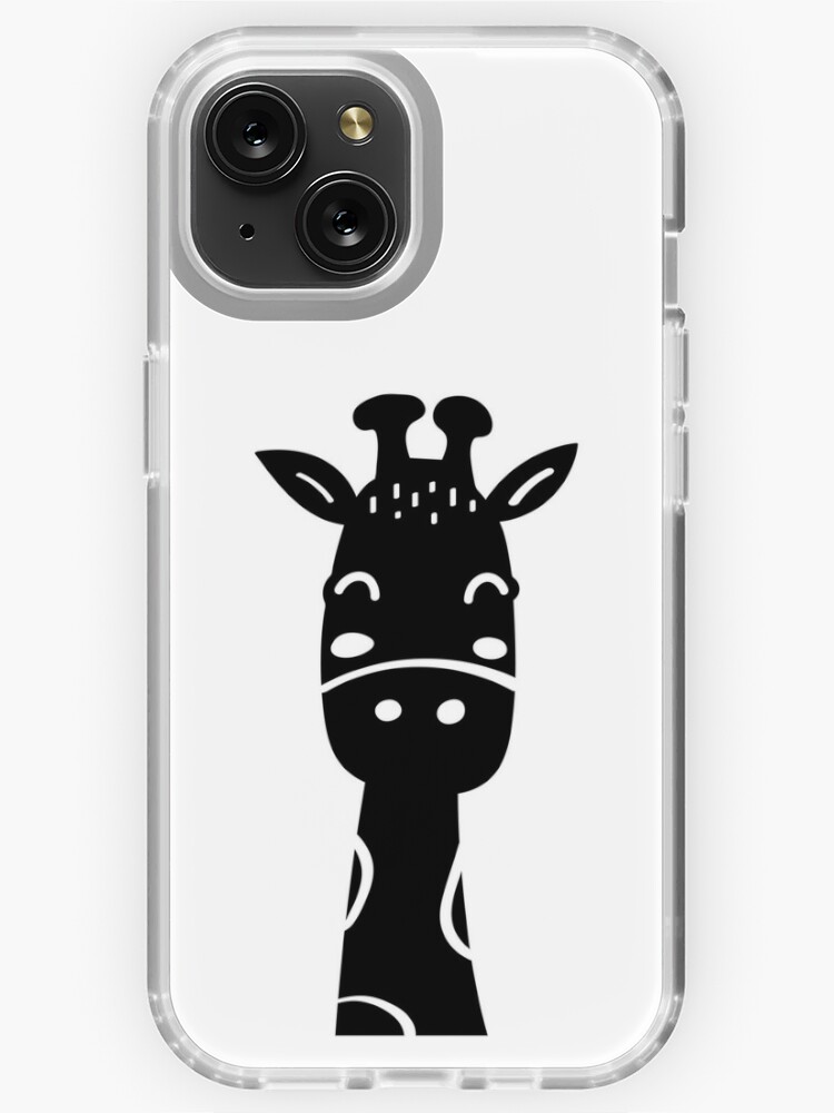 High Contrast Baby Giraffe Black White Sensory iPhone Case