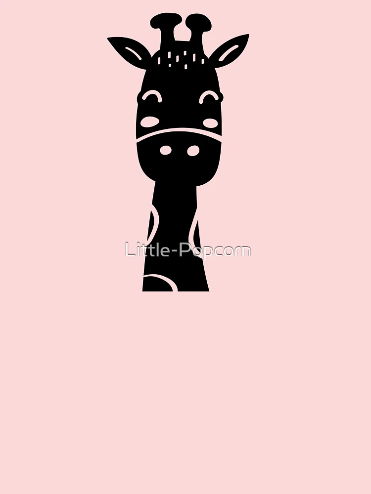 High Contrast Baby Giraffe - Black & White Sensory Photographic