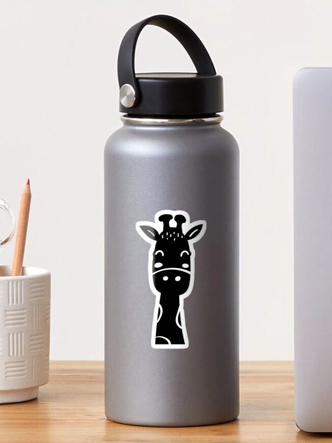 Kids Hot Water Bottle White Giraffe Cover