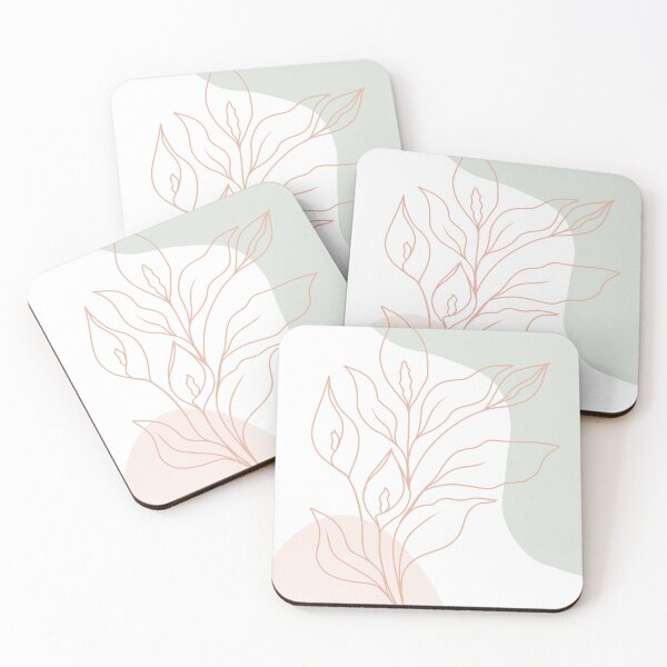 Item preview, Peace lily - minimalist line art, abstract illustration designed and sold by RoseMaryWP.