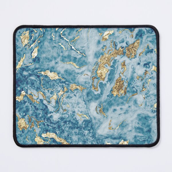 Item preview, Turquoise Blue Marble design with Gold Effect designed and sold by Fus-art94.