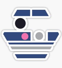 Hex Blue and White Sticker