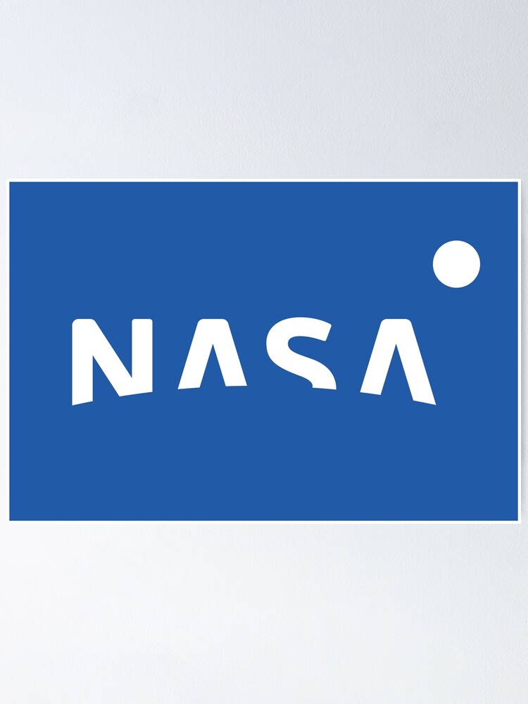 Nasa New Logo 18 Blue Poster By Doge21 Redbubble