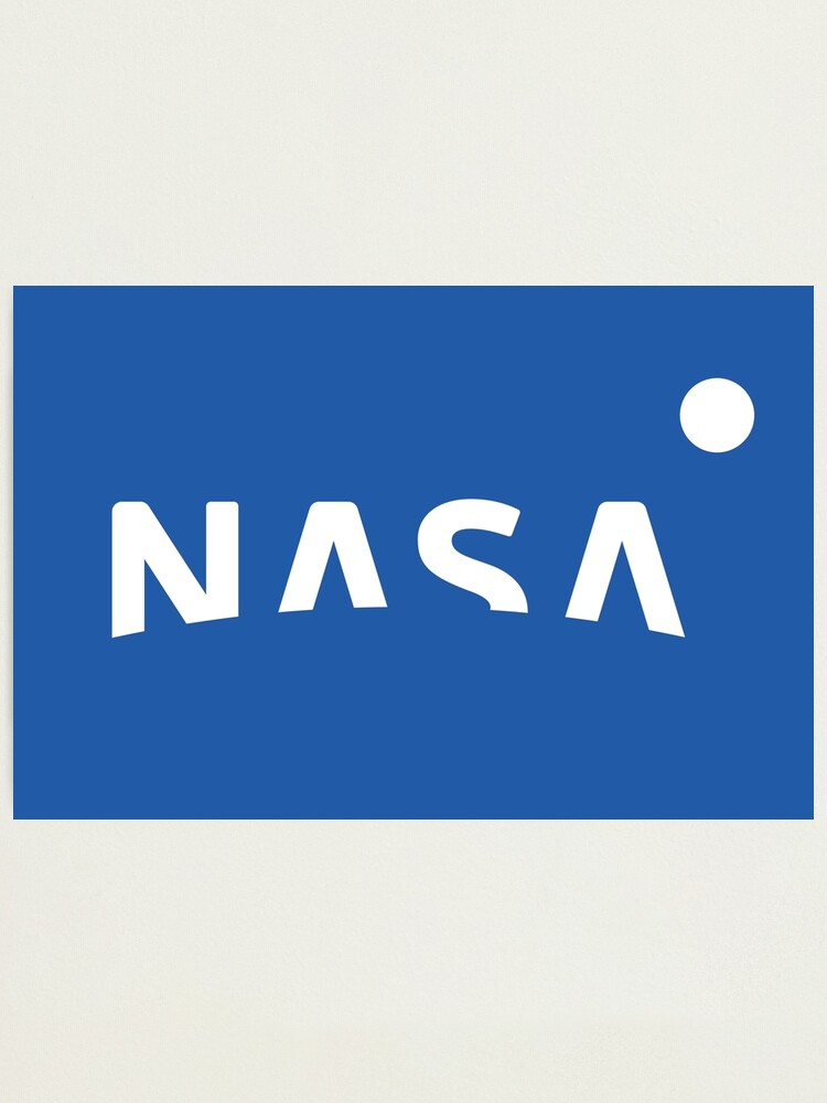 Nasa New Logo 18 Blue Photographic Print By Doge21 Redbubble