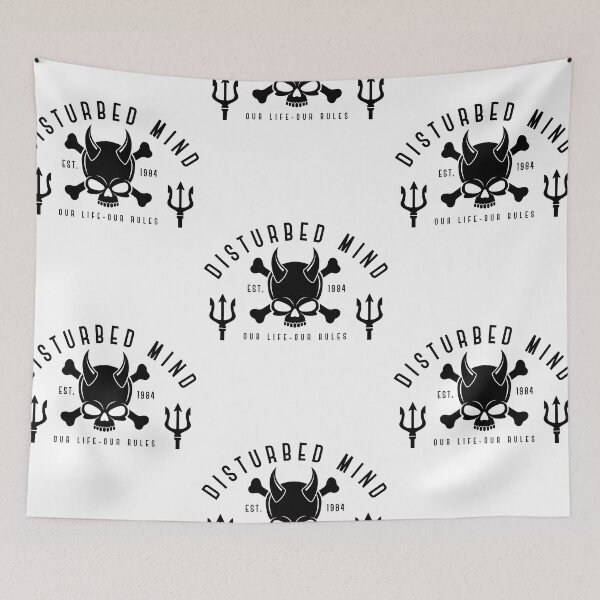 Item preview, Horned skull, disturbed Mind, our life our rules designed and sold by Disturbed-Mind.