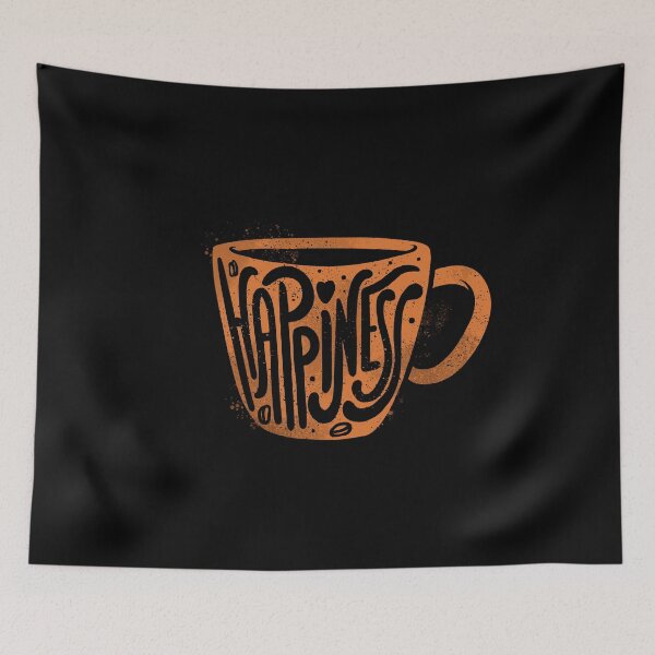 Item preview, Happiness Coffee Typography by Tobe Fonseca designed and sold by Tobe Fonseca®.
