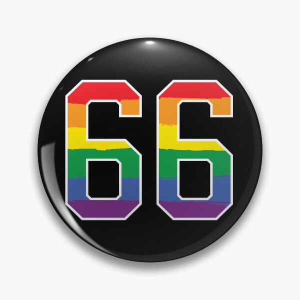 Item preview, Number 66 Rainbow LGBT pride sixty six designed and sold by LoveIsColorful.
