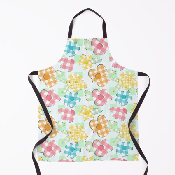 Item preview, Happy summer floral checks pattern designed and sold by RoseMaryWP.