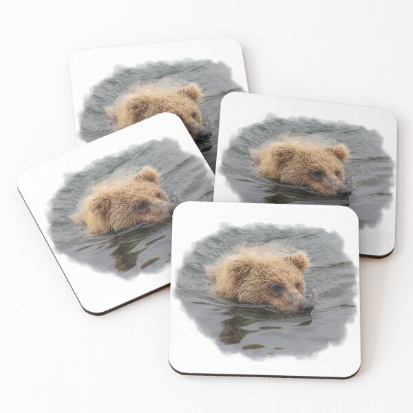 Item preview, Cute Swimming Brown Bear designed and sold by MH65Designs.