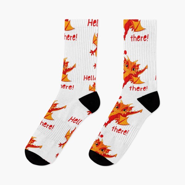 Item preview, Hello There Orange and Red Dragon - Mythical Creature Design  designed and sold by CreativNode.