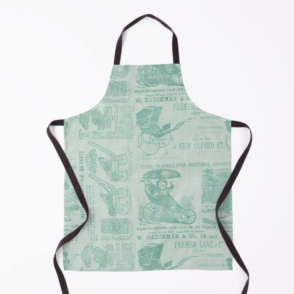 Item preview, Victorian Inspired Newsprint - Green designed and sold by TotallyRetroArt.