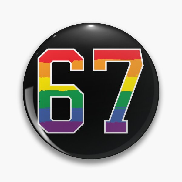 Item preview, Number 67 Rainbow LGBT pride sixty seven designed and sold by LoveIsColorful.