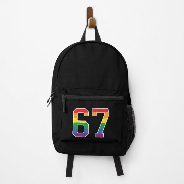 Item preview, Number 67 Rainbow LGBT pride sixty seven designed and sold by LoveIsColorful.