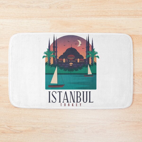 Item preview, Istanbul Turkey Skyline Bosphorus Hagia Sophia designed and sold by Hoiho Adventure Shirts.