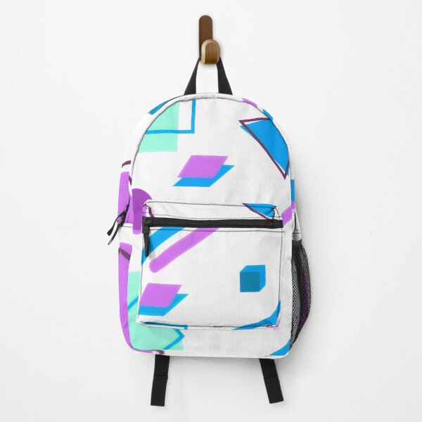Item preview, Memphis Style Geometric - Purple, Blue and Turquoise designed and sold by TotallyRetroArt.