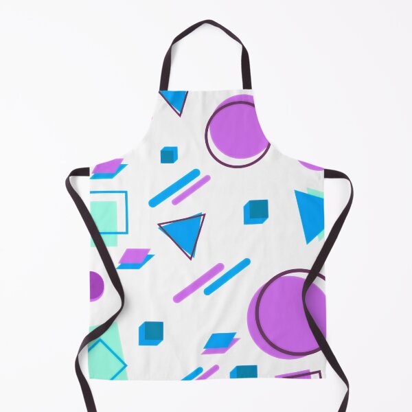 Item preview, Memphis Style Geometric - Purple, Blue and Turquoise designed and sold by TotallyRetroArt.