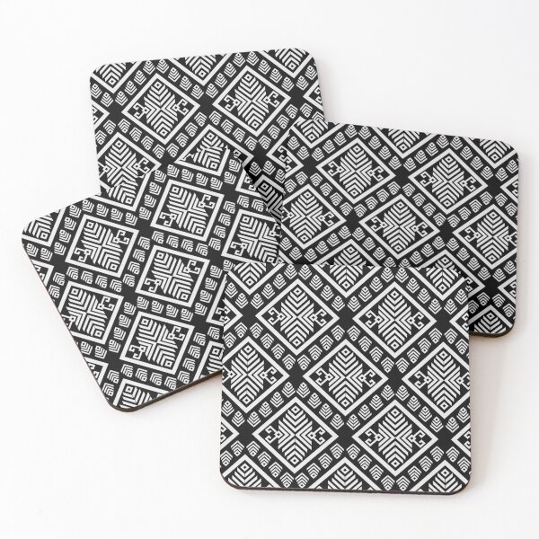 Item preview, Abstract art black and white fabric pattern  designed and sold by mushopja.