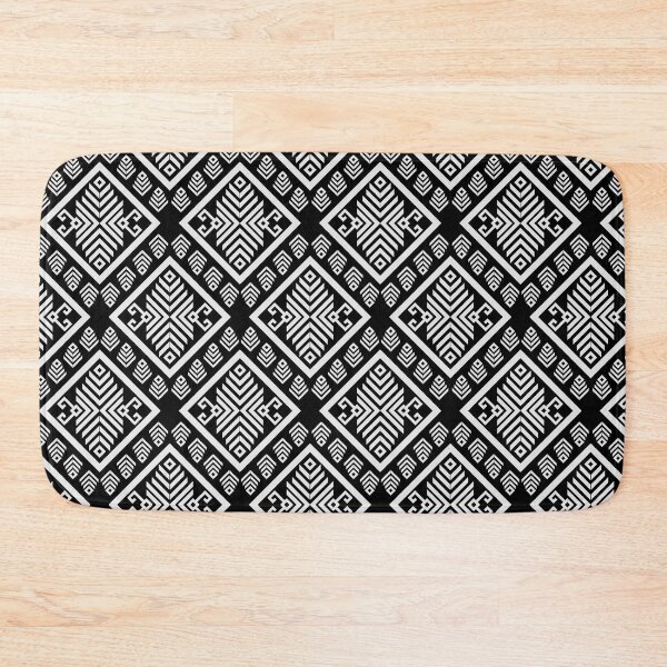 Item preview, Abstract art black and white fabric pattern  designed and sold by mushopja.