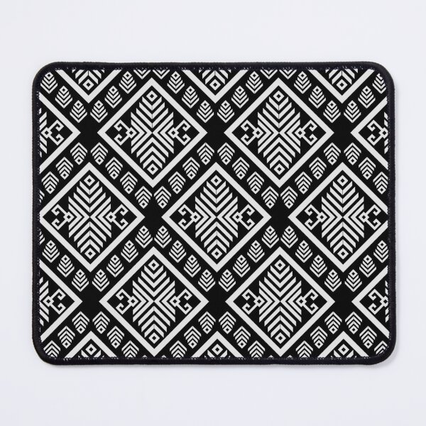 Item preview, Abstract art black and white fabric pattern  designed and sold by mushopja.