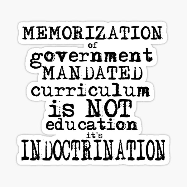 indoctrination t-shirt Sticker