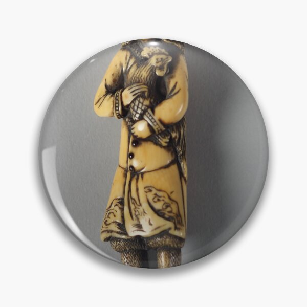 Item preview, Netsuke of Dutchman Holding a Cock in His Arms designed and sold by celadonshop.