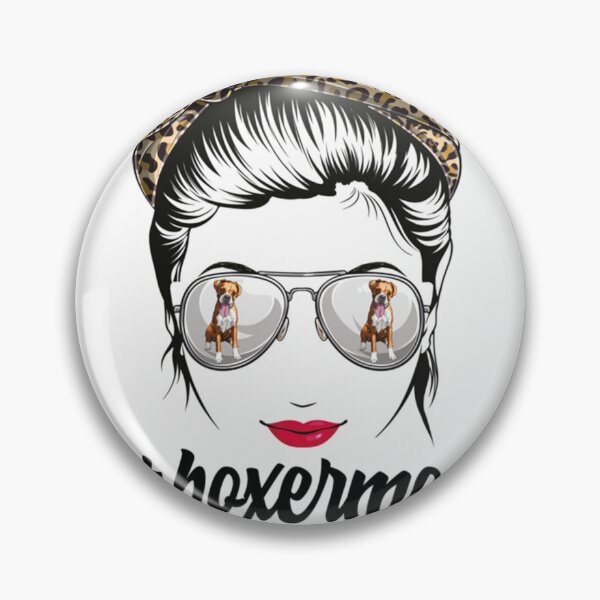 Item preview, Boxer Dog Mom Bleached Messy Bun Leopard Women Pet  designed and sold by lareyxzbac.
