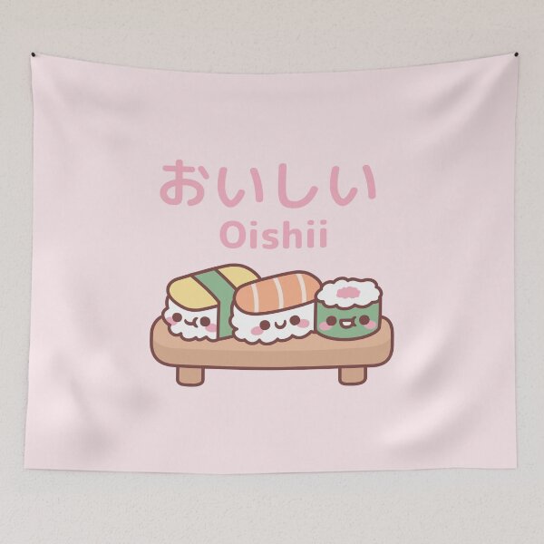 Item preview, Cute Plate Of Japanese Sushi Oishii designed and sold by rustydoodle.