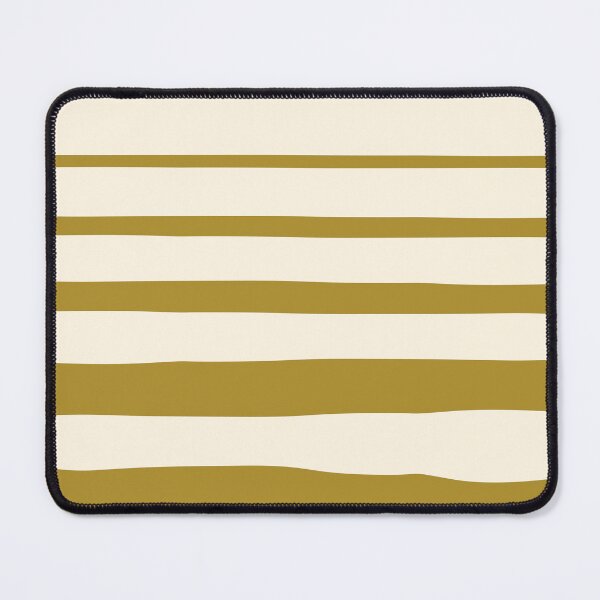 Item preview, Horizontal irregular stripes golden green on beige designed and sold by BrankaPD.