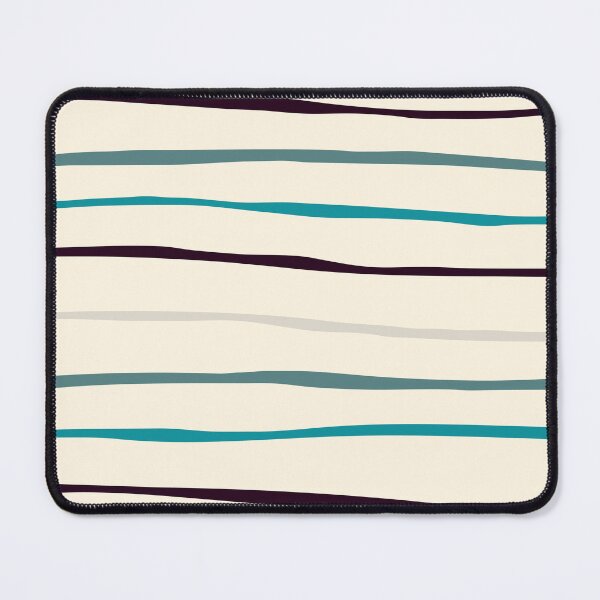 Item preview, Irregular hand drawn horizontal stripes blue & beige designed and sold by BrankaPD.