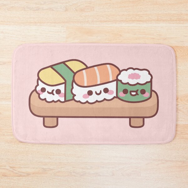 Item preview, Cute Japanese Sushi Trio, Egg, Salmon and Maki designed and sold by rustydoodle.