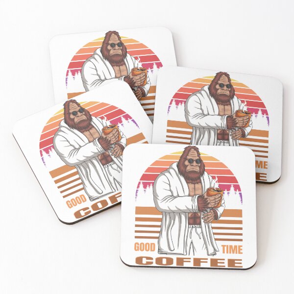 Item preview, Bigfoot Wearing a Bath Robe Drink Coffee designed and sold by McPurrface.