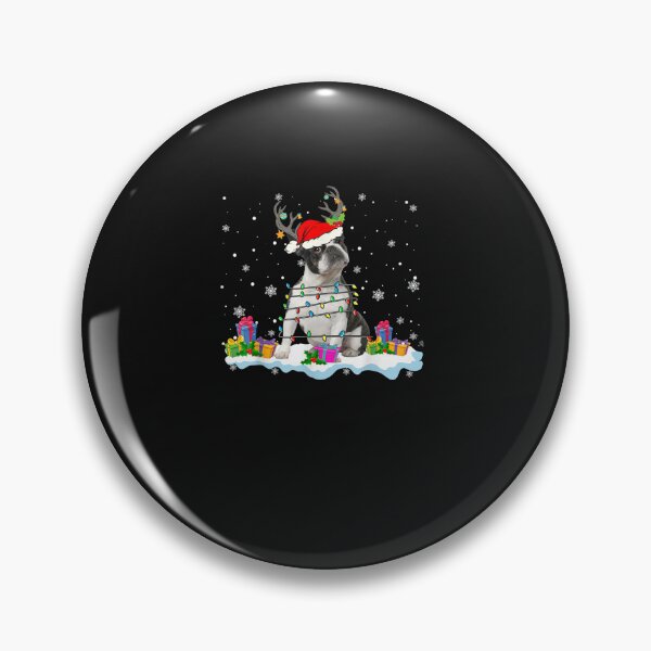 Item preview, Santa Boston Terrier Christmas Lights Santa Rein designed and sold by maginnbealric.