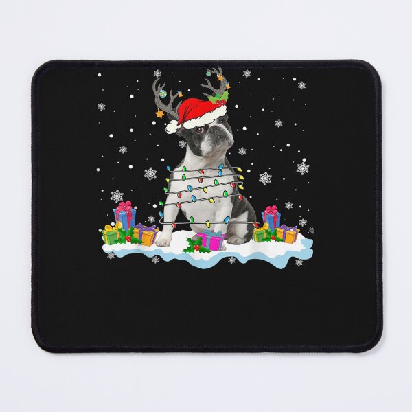 Item preview, Santa Boston Terrier Christmas Lights Santa Rein designed and sold by maginnbealric.