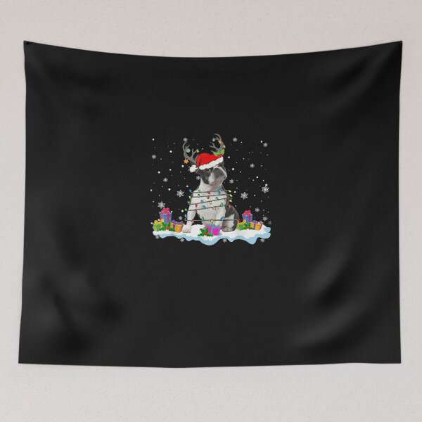 Item preview, Santa Boston Terrier Christmas Lights Santa Rein designed and sold by maginnbealric.