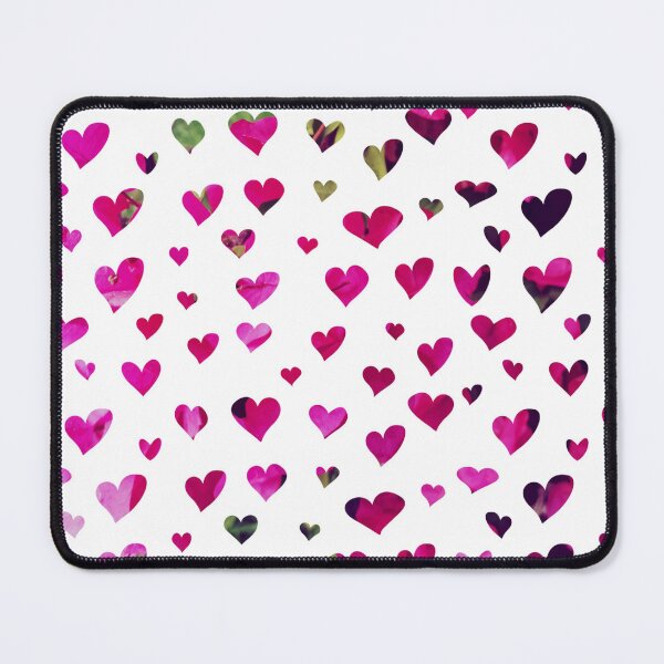 Item preview, Floating Hearts Pink Bougainvillea Fabric and Textile Design on White Background designed and sold by nickbrayimages.