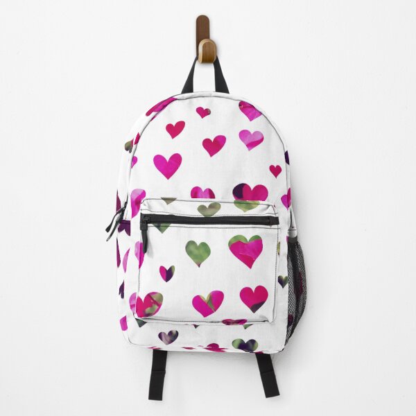 Item preview, Floating Hearts Pink Bougainvillea Fabric and Textile Design on White Background designed and sold by nickbrayimages.