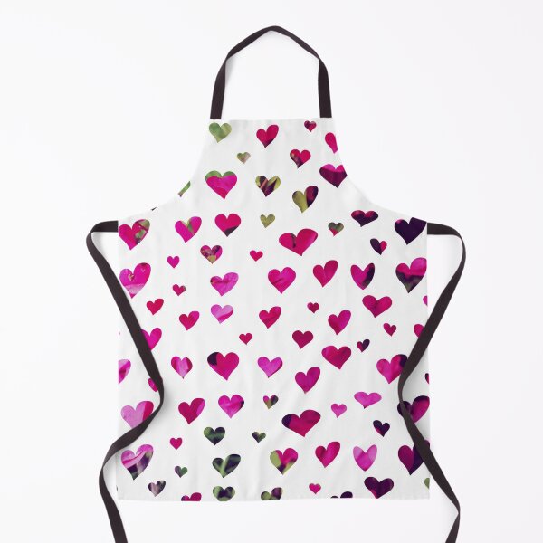 Item preview, Floating Hearts Pink Bougainvillea Fabric and Textile Design on White Background designed and sold by nickbrayimages.