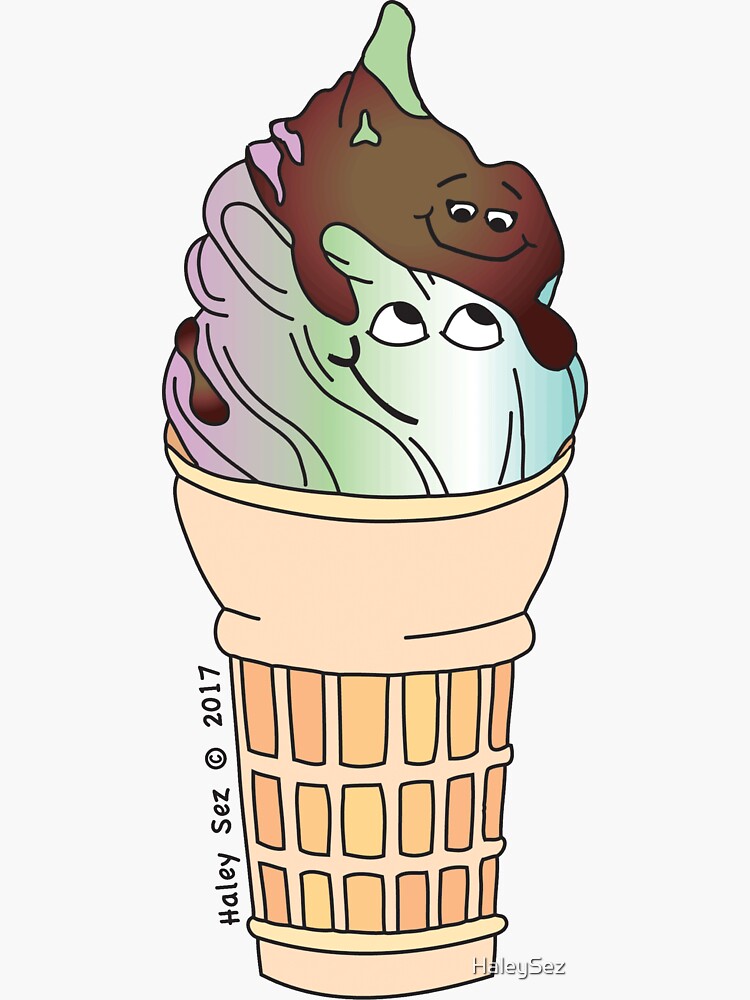Thumbnail 3 of 3, Sticker, Friendship Fro-Yo designed and sold by HaleySez.
